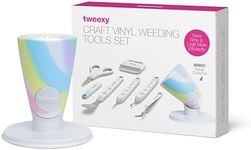 Tweexy Craft Vinyl Weeding Tools Set with Scrap Collector, Precision Craft Vinyl Tools Kit, 7 pcs Weeding Kits for Cricut, Crafting, Equipped with Tweexy Scrap Collector (Unicorn Hinge)