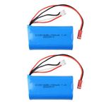 2 pcs 7.4V 1500Mah 15C JST Plug li-on Battery for HUANQI 957 948 848 Double Horse 9101 9053 MJX F45 T23 T55（Old Version） RC Car Helicopter Boat etc