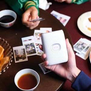 INSTAX Mini Link2 Photo Printer – Clay White, Portable Instant Prints