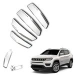 JAINFAM® Status High Gloss Premium Door Edge Guards Set of 4-(Made in Korea) - White for Jeep Compass