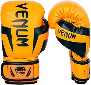 Venum Kids Elite Boxing Gloves, Neo Orange, Large (9-11 Years)