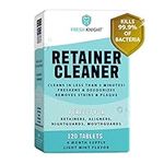 Retainer Cleaner, Denture Cleaner (120 Tablets) Removes Cloudiness, Brightens and Freshens Clear Aligners, Retainers, Night Guards, Mouth Guards, Dental Appliances, Fresh Knight