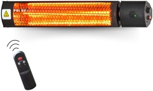 STARLYF Riscaldatore alógena a Infrarossi Radiant Heater (IP65), Stufa Elettrica a Parete con Telecomando e Livelli Regolabili, Idrorepellente, Per interni, terrazze, balconi, terrazze di ristoranti