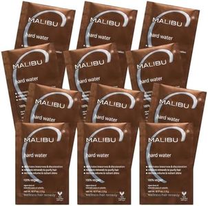 Malibu C Hard Water Wellness Hair Remedy - Removes Hard Water Deposits & Impurities from Hair - Contains Vitamin C Complex for Shiny Hair + Vibrancy - Hard Water Hair Products (12 Packets)