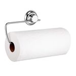 MaxHold No-Drilling/Suction Cup Kitchen Paper Roll Holder - Vaccum System - Stainless Steel Never Rust - for Bathroom & Kitchen