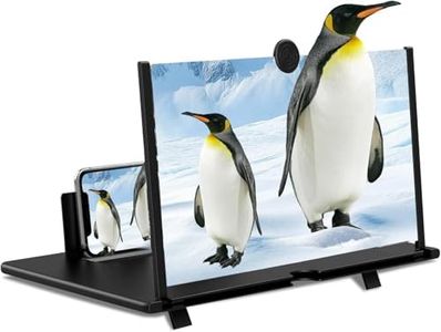 Zrgzob Screen Magnifier for Cell Phone, 3D HD Foldable Portable Mobile Phone Projector Screen for Movies, Videos, and Gaming – 12 Inch