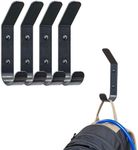 StoreYourBoard 4 Pack Wall Hooks for Hanging, Decorative Wall Hooks, Heavy Duty Coat Hooks Wall Mount Set Holds 30 lbs Each, Outdoor Towel Hooks, 6.5" x 1.2" x 2"