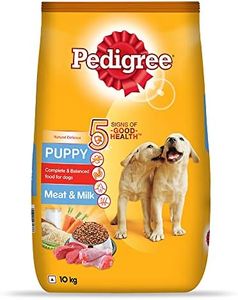 Pedigree Puppy Dry Dog Food, Meat & Milk, 10 Kg,Pack of 1