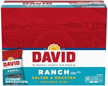 DAVID Roasted and Salted Ranch Sunflower Seeds, 1.625 oz, 12 Pack