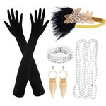 ASTARON 1920s Flapper Accessories Set, Fashion Roaring 20's Theme Set