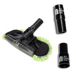 ALL PARTS ETC. Vacuum Dust Mop Head for Tile & Hardwood Floor, 1.25” Vacuum Attachments with Two Adapters for 1 3/8” & 1.5" Compatibility with Shop Vac, Shark, Miele, Bissell, Eureka & Central Vacs