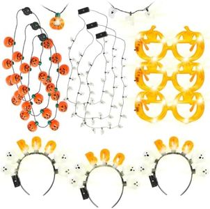 Cool Things Corp 12-Piece Light Up Wearables for Kids - Halloween Party Set
