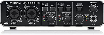 Behringer UMC202HD U-Phoria USB Audio Interface with MIDAS Microphone Preamplifiers