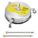Kärcher - Universal 15" Metal Surface Cleaner with 3 Wheels - for Gas Pressure Washers - 4000 PSI - with 2 Extensions Wands - Pressure Washer Accessory