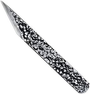KAKURI Kiridashi Knife 24 mm for Left Handed, Made in JAPAN, Left Hand Knife Tool for Wood Marking, Scribing, Carving, Whittling, Woodworking, Hand Forged Hammered Pattern