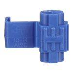 3M(TM) Scotchlok(TM) Electrical IDC 560B-BOX, Double Run or Tap, Flame Retardant, Blue, 18–16 AWG (Solid/Stranded), 14 AWG (Stranded), (Pack of 100)