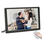 Zedify 10.1 inch Digital Photo Picture Frame 1280x800 IPS Display with Photo Music Video Player Calendar Alarm, Auto Power On/Off, Wall Mountable with Remote, Gift for Family & Friends