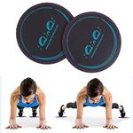 Exercise Sliders, iQinQi Dual Sided Core Sliders, Gliders Exercise Discs Use on Hardwood Floors, Workout Sliders Fitness Discs Abdominal & Total Body Gym Exercise Equipment for Home, Travel (Gray)