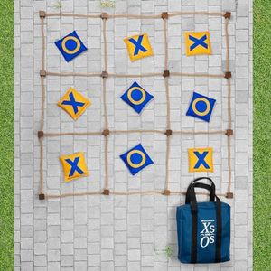 Maplefield Giant Tic Tac Toe Game - Heavier, Quality Bean Bag - Outdoor Lawn Games for Family Picnics, Camping, Parties, and Backyard Fun - Tic Tac Toe Toss Game for Kids and Adults