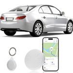 ZITTZ Key Finder Tracker 1 Pack, Bluetooth Tracker with Key Chain, Tracker Tags with IPX7 Waterproof Case, Item Finder Work with Find My (iOS Only) for Wallet Luggage Backpack Pets Dogs, Cats, White