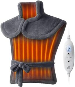 BOB AND BRAD Weighted Heating Pad for Back Pain Relief, 24"x34'' Electric Heating Pad for Neck and Shoulder with 6 Heat Settings, Full Body Heating Pad, Machine Washable, Auto Shut Off, ETL Certified
