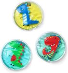 Cool Coolers Boo Boo Flexible Gel Ice Pack, 4x4”, Reusable Cold Compress for Minor Injuries, 3 Pack, Dino