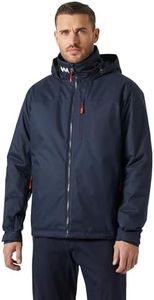 Helly-Hansen Crew Hooded Midlayer 2.0 Waterproof Jackets for Men with Insulated Windproof Sailing Fabric and Packable Hood, 597 Navy - XL