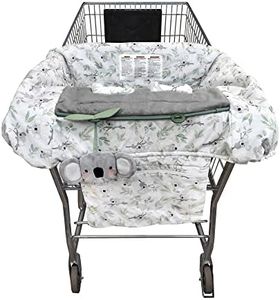 Boppy Preferred Shopping Cart and High Chair Cover with Storage Pouch,Gray Green Koala with Changeable SlideLine Toy,Plush Minky Seat,2-point Safety Belt,Wipeable and Machine Washable,6-48 months