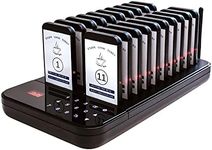 AGJ Restaurant Pager Wireless Calling System Waterproof 20 Beepers Guest Customer Queue Pagers for Food Court Food Truck Church Nursery Clinic Coffee Shop with Buzzer Vibration Flash