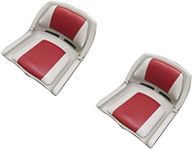 Folding Boat Seat X2 (Upholstery Fishing Replacement Marine Red & Grey)