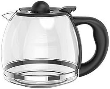 CUPALL 12-CUP Coffee Pot Replacement, Compatible with Black and Decker Coffee Maker carafe, Black Handle