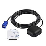 Bingfu GPS Antenna Fakra C Connector Vehicle Waterproof Active GPS Navigation Aerial with Fakra C Blue for Ford Volkswagen VW BMW Mercedes Benz Chrysler Dodge Ram Truck SUV Car Stereo Head Unit