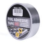 TAPEBEAR Glass Fiber Cloth Aluminum Foil Tape, Professional Insulation Heat Resistant Duct Tape, Withstand 80°C to 100°C, Reinforced, for HVAC, Repair, Pipe Sealing, 2inch x 65yard