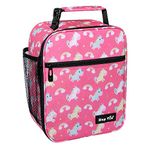 Hap Tim Lunch Box Kids Girl, Insulated Lunch Bags for Girls, Soft Mini Cooler Bag for School Thermal Meal Tote Kit, Pink Unicorn Rainbow (CA18654-PKU)