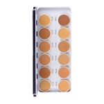 C2P Pro Ultra HD 12 Color Supraemeshield - Foundation, Contour & Concealer Palette for Face Makeup | Offers Medium to Buildable Coverage for Dry Skin - All in 1 palette 42g