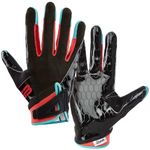 Grip Boost DNA 2.0 Football Gloves with Engineered Stick - Adult Sizes (Black Grip Tok, Large)