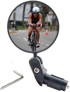 AIMALL 360° Adjustable MTB Mountain Bike Rearview Mirror, Foldable Handlebar Convex Rear View Mirror for Cycling Safety, Fits 0.69-0.87 Inch (17.4-22mm) Handlebar Diameter