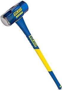 Estwing 16-Pound Hard Face Sledge Hammer for Demolition/Stake Driving, 50-55 HRC, 36-Inch Fiberglass Handle, Overstrike Protection, Textured Grip