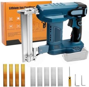 18GA Cordless Brad Nailer for Makita 18V Battery, 2 in 1 Electric Stapler Nailer with 500 Nails and 500 Staples, Dual Protection, for Woodworking (Without Battery, Without Charger)