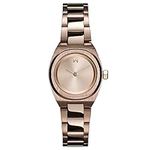 MVMT Odyssey Men and Women's Minimalist Luxe Watch, Carnation Gold, 25 MM, Odyssey II