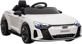 Aosom Electric Ride On Car with Remote Control, 12V 3.1 MPH Kids Ride-On Toy for Boys and Girls with Suspension System, Horn Honking, Music, Lights, White