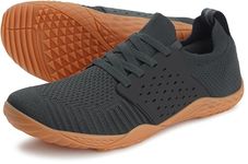 WHITIN Men's Barefoot Running Shoes | Minimalist Cross-Trainer | Zero Drop Sole, W63 Grey Gum, 12.5