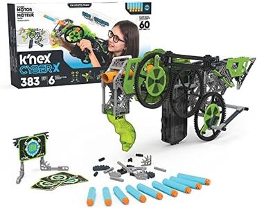 K'NEX Cyber-X C10 Crypto Crank with Motor - Blasts up to 60 ft - 383 Pieces, 6 Builds, Targets, 10 Darts - Great Gift Kids 8+