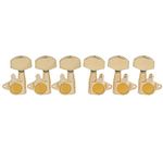 Musiclily Pro 3x3 Sealed Guitar Tuning Pegs Keys Guitar Tuners Machine Heads Set for Les Paul SG Style Electric Folk Acoustic Guitar, Big Button Gold