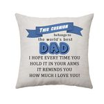 Aconesong Gifts for Dad from Daughter Son Birthday Gifts for Dad To My Dad Gift Cushion Cover Keepsake Unique Gifts for Dad Father Papa Stepfather on Christmas Father's Day Valentine's Day (Best Dad)