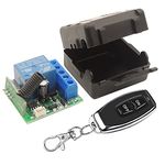 DieseRC 433Mhz Universal Wireless Remote Control Switch DC 12V 1CH RF Relay Receiver Module with 1 Transmitter, EV1527 Learning Code Smart Home Remote Switch