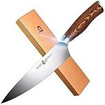 TUO Chef Knife 8 inch Kitchen Knives German High Carbon Stainless Steel Professional Sharp Chopping Knife, Chefs Knife with Pakkawood Handle and Gift Packaging