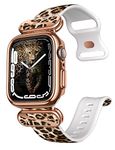 i-Blason Cosmo Luxe Case for Apple Watch Series 7/6/SE/5/4 [45mm/44mm/41mm/49mm], Stylish Protective Case with Adjustable Soft Strap Bands