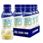 USN Trust 50 Pre-mixed & Ready to Drink Protein Shake Bottles: 6 x 500 ml Vanilla High Protein Recovery Drinks