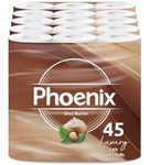 45 Phoenix Soft Shea Butter Fragranced Luxury Toilet Rolls Bulk Buy – Quilted White 3 Ply Toilet Paper - Pack of 45 Toilet Tissue (9 x 5 Packs) 150 Sheets per roll (6,750 Sheets)